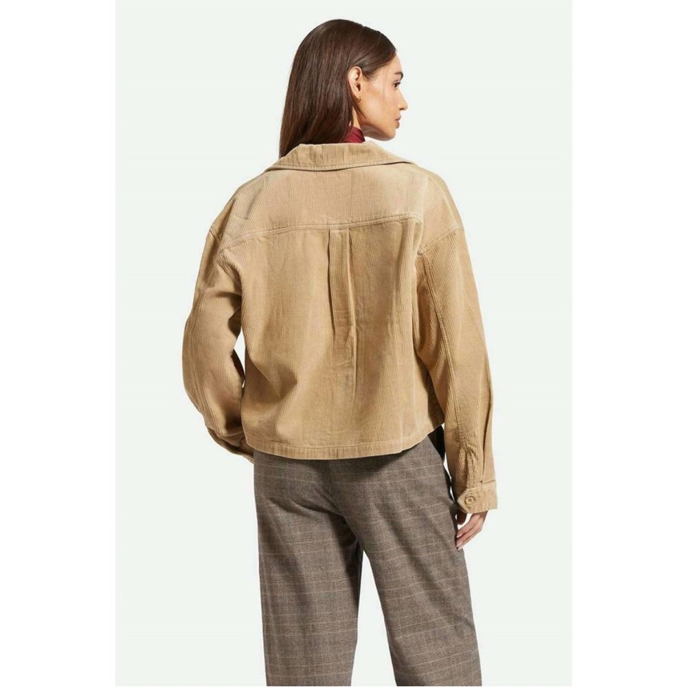 NWT Brixton Utopia Corduroy Overshirt in Sand Sz XS - Picture 3 of 13